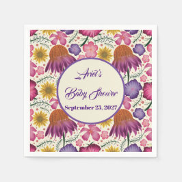 Wildblume Personalisiert Garden Babydusche Serviette