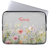 Wildblume Personalisiert Laptopschutzhülle (Vorderseite)