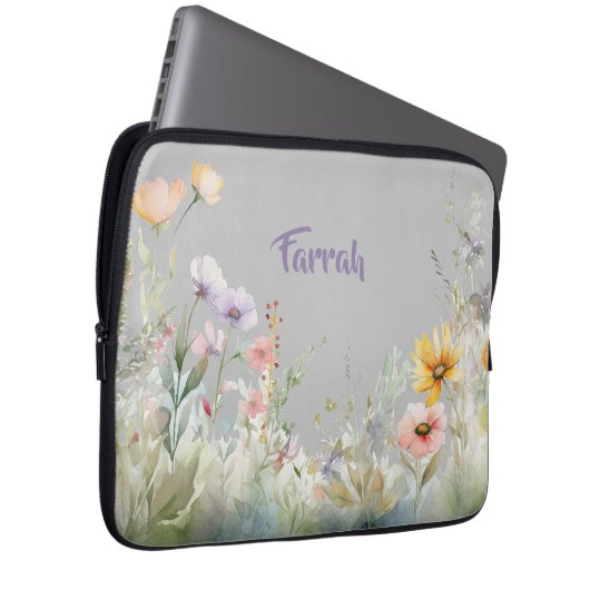 Wildblume Personalisiert Laptopschutzhülle (Vorne Rechts)