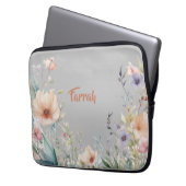 Wildblume Personalisiert Laptopschutzhülle (Vorderseite Links)