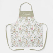 Wildblume Personalisiert Monogramm Schürze (Vorderseite)