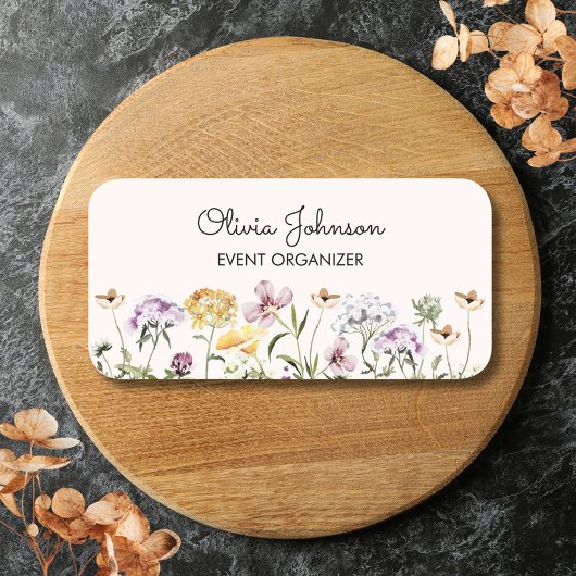 Wildblume personalisiert namensschild