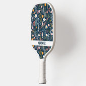 Wildblume Personalisiert Pickleball Paddel Schläger (Links)