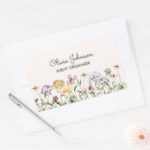 Wildblume personalisiert rechteckiger aufkleber (Umschlag)
