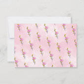 Wildblume Personalisiert rosa Dankeschön Karte (Rückseite)