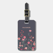 Wildblume Personalisierter Name Gepäckanhänger (Vorderseite vertikal)