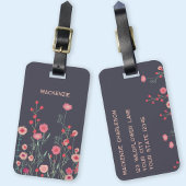 Wildblume Personalisierter Name Gepäckanhänger