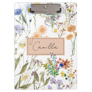 Wildblume Personalisiertes Journal, benutzerdefini Klemmbrett