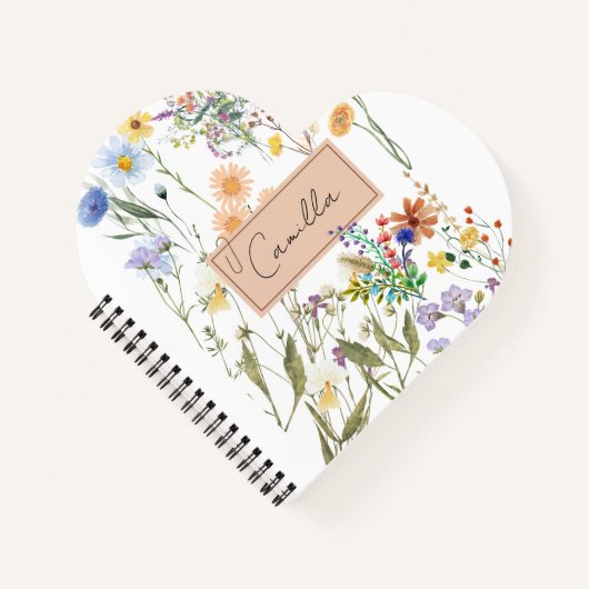 Wildblume Personalisiertes Journal, benutzerdefini Notizblock (Vorderseite)