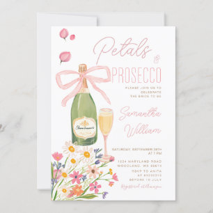 Wildblume Petals Prosecco Brautparty Brunch Einladung