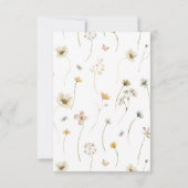 Wildblume Petals & Prosecco Brautparty Einladung (Rückseite)