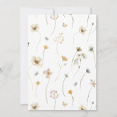 Wildblume Petals & Prosecco Brautparty Einladung (Rückseite)