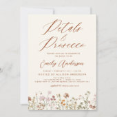 Wildblume Petals & Prosecco Brautparty Einladung (Vorderseite)