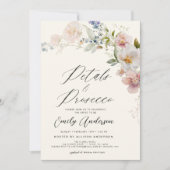 Wildblume Petals & Prosecco Brautparty Einladung (Vorderseite)