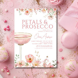 Wildblume Petals & Prosecco Brautparty Einladung