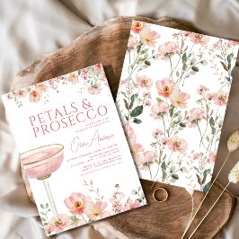 Wildblume Petals & Prosecco Brautparty Einladung
