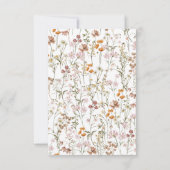 Wildblume Petals & Prosecco Brautparty Einladung (Rückseite)