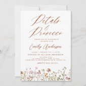 Wildblume Petals & Prosecco Brautparty Einladung (Vorderseite)