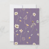 Wildblume Petals & Prosecco Brautparty Einladung (Rückseite)