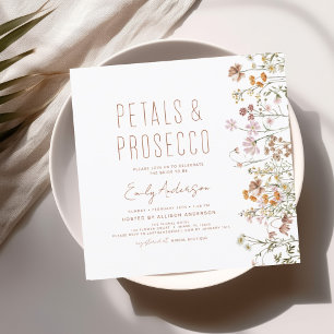 Wildblume Petals & Prosecco Brautparty Garden Einladung