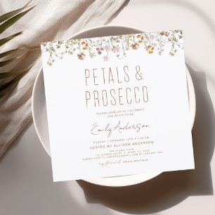 Wildblume Petals & Prosecco Brautparty Garden Einladung
