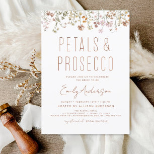Wildblume Petals & Prosecco Brautparty Garden Einladung