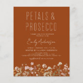 Wildblume Petals & Prosecco Einladung (Vorderseite)