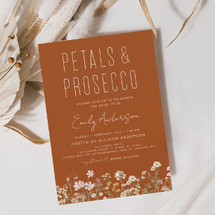 Wildblume Petals & Prosecco Einladung Flyer