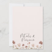 Wildblume Petals und Prosecco-Brautparty Einladung (Rückseite)