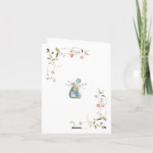 Wildblume Peter der Kaninchen Geburtstag Dankeskarte (Rückseite)