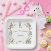 Wildblume Peter der Kaninchen Geburtstag Groß Pappteller (Party)