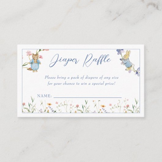 Wildblume Peter der Kaninchen-Windeln-Raffel Begleitkarte (Vorderseite)