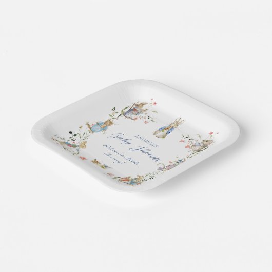 Wildblume Peter der Rabbit Babydusche Papier Pappteller (Gewinkelt)