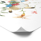 Wildblume Peter der Rabbit Babydusche Willkommen Poster (Ecke)