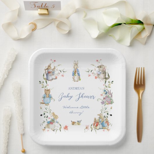 Wildblume Peter die Rabbit Baby Dusche groß Pappteller (Hochzeit)