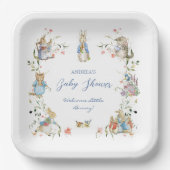 Wildblume Peter die Rabbit Baby Dusche groß Pappteller (Vorderseite)