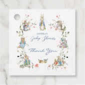 Wildblume Peter die Rabbit Babydusche Geschenkanhänger (Vorderseite)