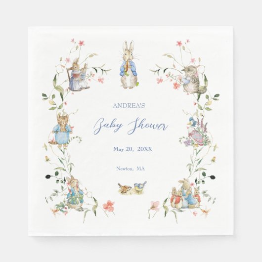 Wildblume Peter vom Kaninchenpapier Napkin Serviette (Vorderseite)