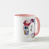 Wildblume-Pfingstrose mit Blumen mit Monogramm der Tasse (VorderseiteRechts)
