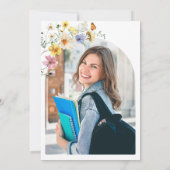 Wildblume Pharmacy School Graduation Party Foto Einladung (Rückseite)