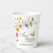 Wildblume Pharmacy School | Klasse des Abschlusses Pappbecher (Rückseite)