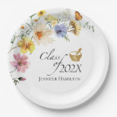 Wildblume Pharmacy School | Klasse des Abschlusses Pappteller (Vorderseite)