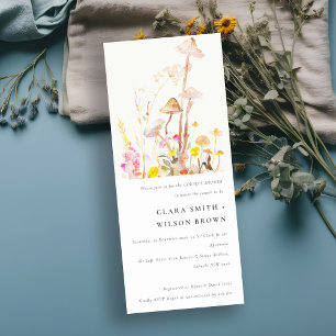 Wildblume Pilz Fall Botanische Paare Dusche Einladung