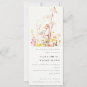 Wildblume Pilz Fall Botanische Paare Dusche Einladung (Vorderseite)