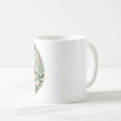 Wildblume Pinguin Liebhaber Illustration Kaffeetasse (VorderseiteRechts)
