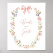 Wildblume Pink Bow Baby Girls Bücher & Geschenke U Poster (Vorne)