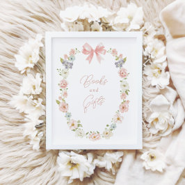 Wildblume Pink Bow Baby Girls Bücher & Geschenke U Poster