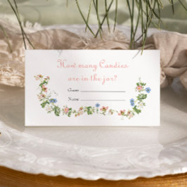 Wildblume Pink Bow Babydusche Wie viele Kanadier Begleitkarte