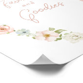 Wildblume Pink Bow Girls Favoriten & Goodies Zeich Poster (Ecke)