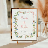 Wildblume Pink Bow Kinderduschkarten und Geschenke Poster